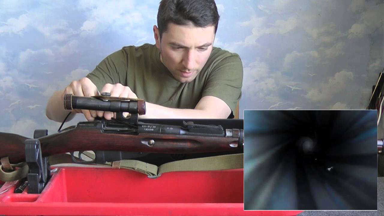 Винтовка Мосина (КО 91/30) - осмотр ствола и кримметок эндоскопом