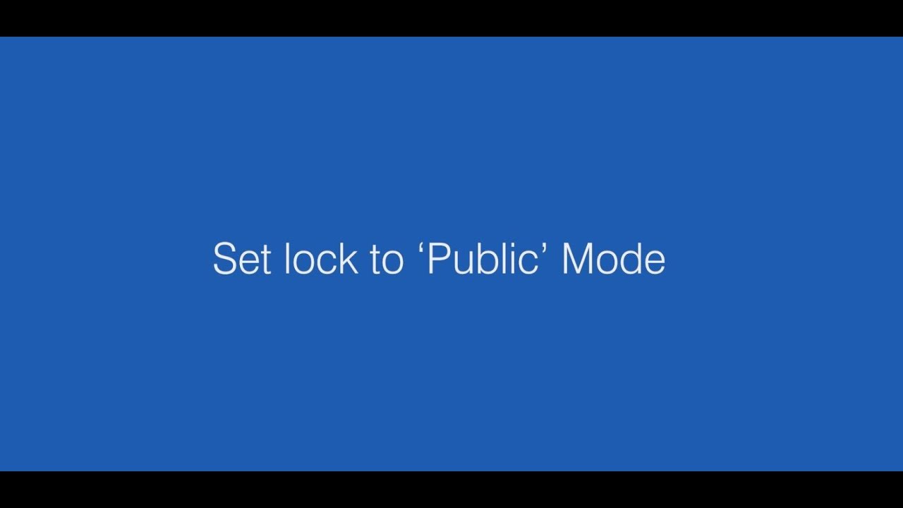 Set lock to 'Public' Mode