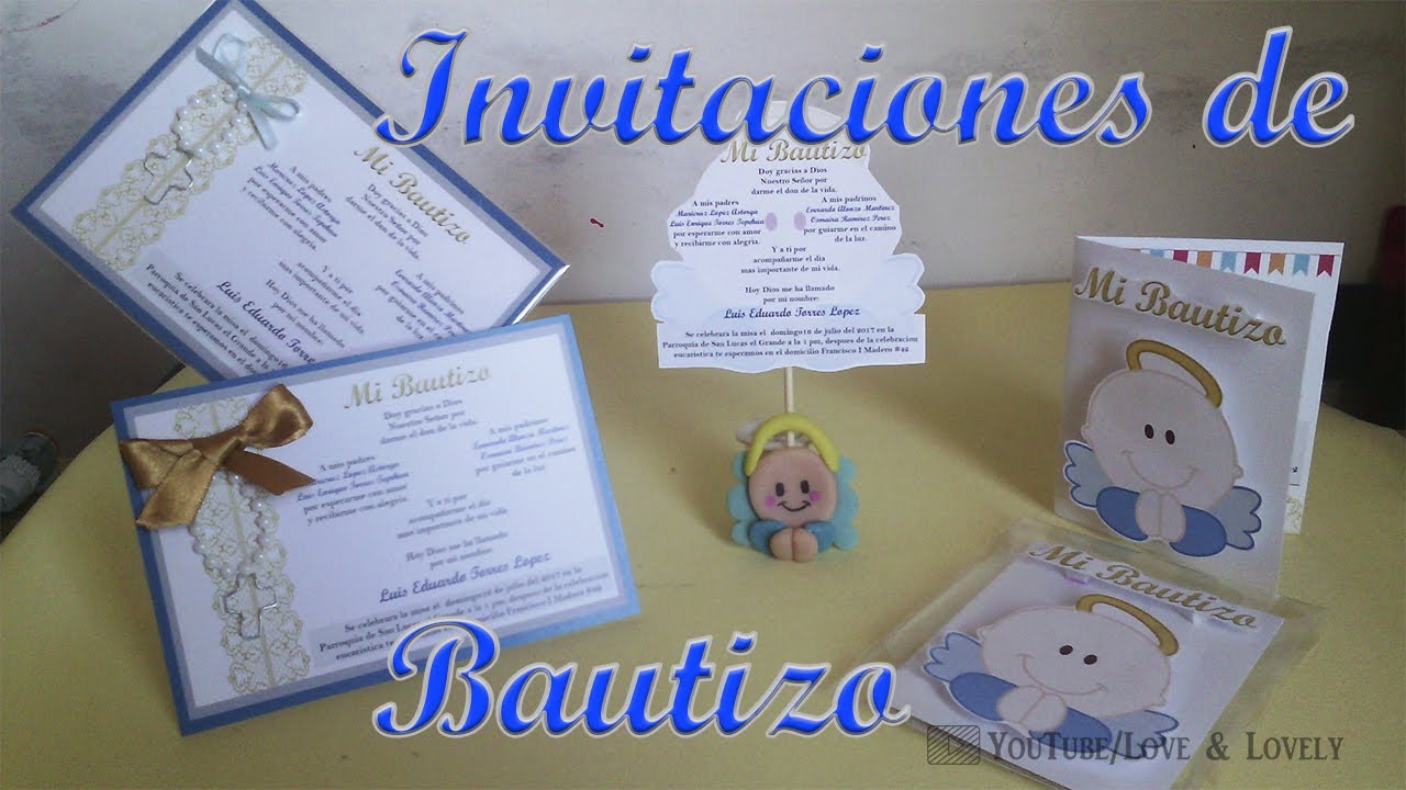 DIY| Invitaciones de bautizo | 3 Opciones | 👼👶 👼👶