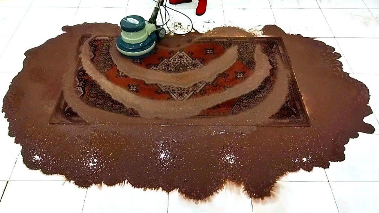 Traditional dirty carpet cleaning full of slime ll / ASMR rug washing