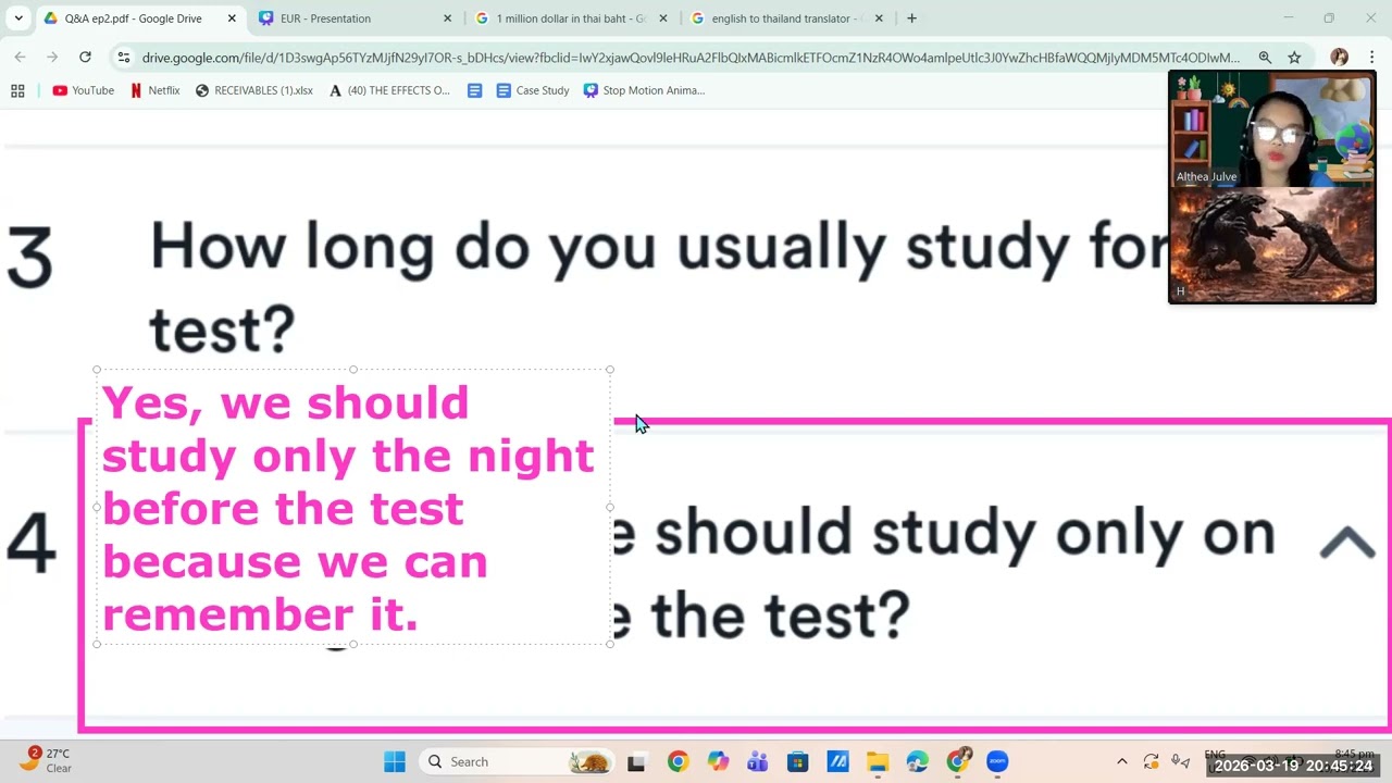 Teen conversation primary student a2 level question & answer วัยรุ่น ครูฟิลิปปินส์ ถามตอบ fun game