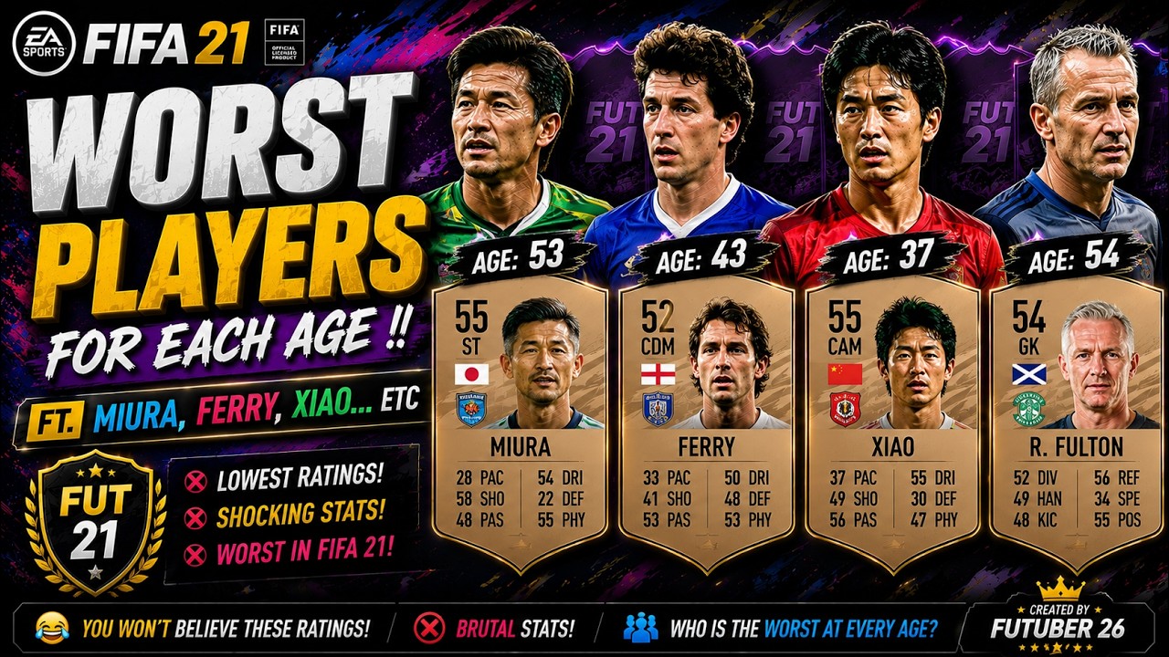 FIFA 21 | WORST PLAYERS FOR EACH AGE !! FT. MIURA, FERRY, XIAO... etc (FIFA 21)