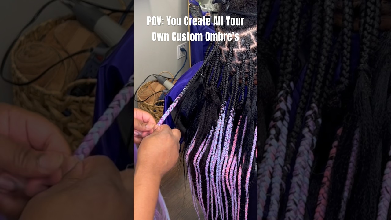 Custom Ombre&rsquo;s ONLY 💓 #dopeaxxpana#knotlessboxbraids #boxbraids #mermaidhair