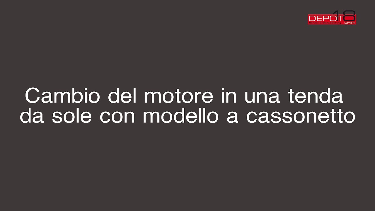 Cambio del motore in una tenda da sole con modello a cassonetto