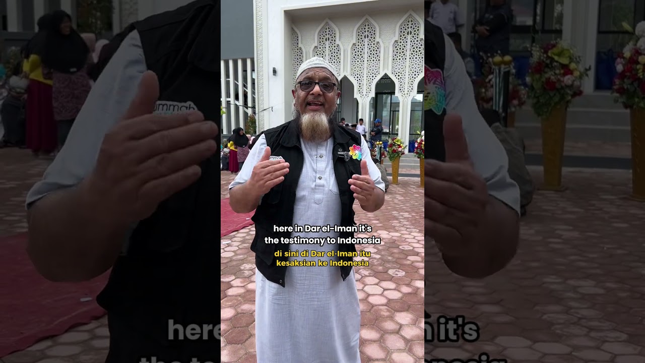 Uncle Salim, Donatur utama Masjid Salim Ismail Mulla, merasa sangat bangga dapat hadir di Padang
