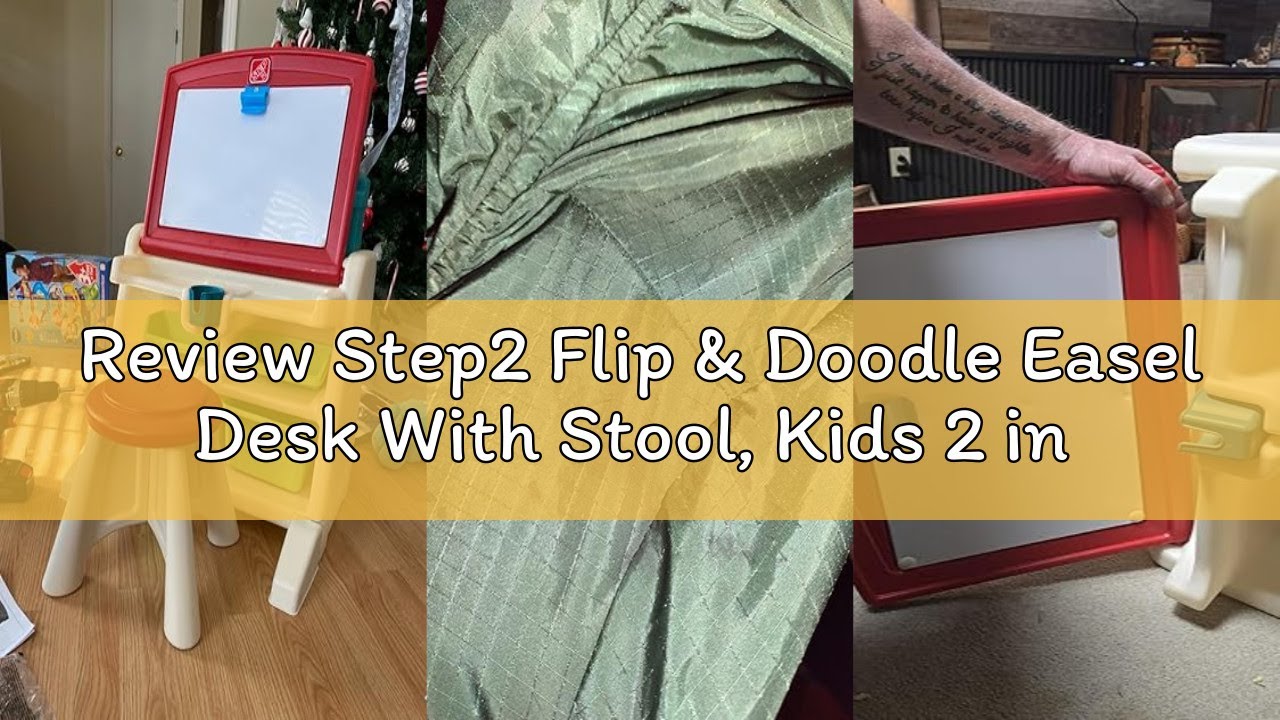 Review Step2 Flip & Doodle Easel Desk With Stool, Kids 2 in 1 Activity Table, Art Board, Made of Dur