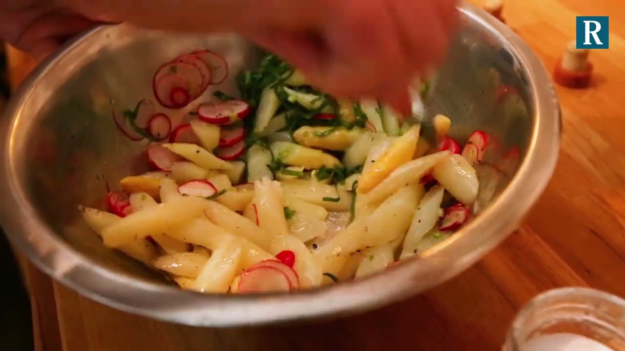Spargelsalat mit Knusper-Ei