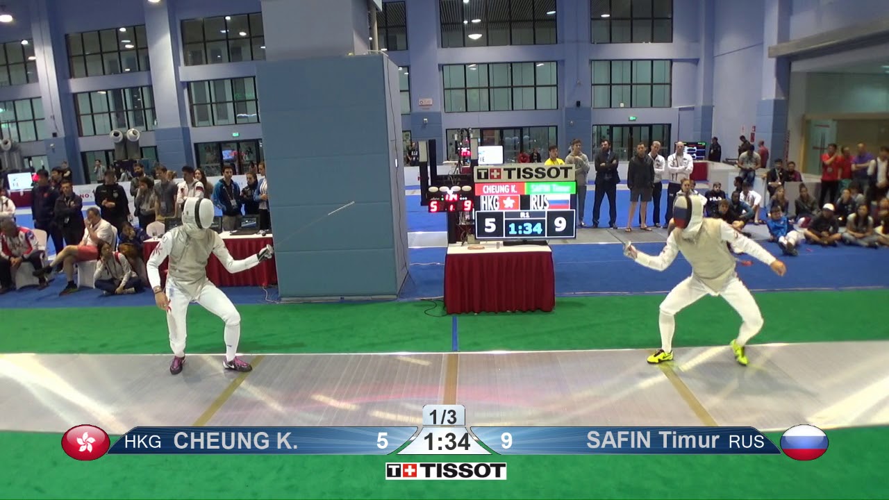 FE 2018 145 T16 06 M F Individual Shanghai CHN GP GREEN CHEUNG HKG vs SAFIN RUS