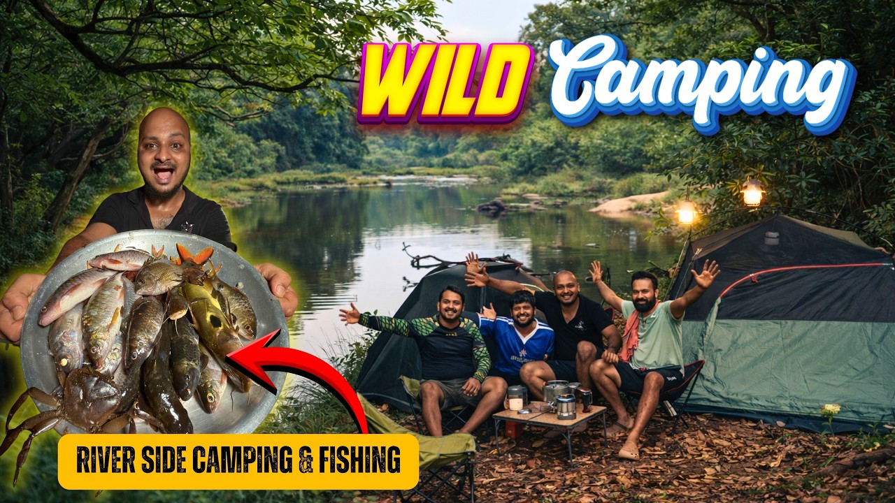 Deep Jungle River Camping 🌿🔥 | Kayak Fishing, Night Crab Hunt & Crazy Catch!