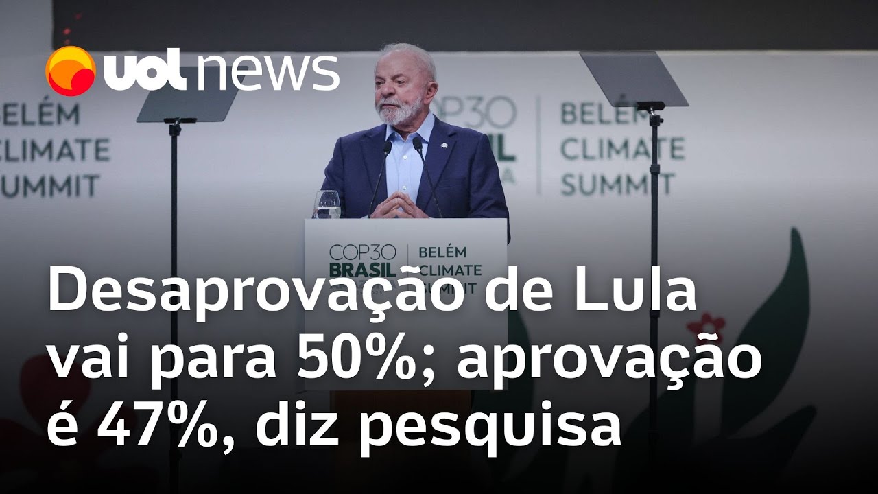 Desaprova&ccedil;&atilde;o do governo Lula oscila para cima e vai a 50%; aprova&ccedil;&atilde;o &eacute; de 47%, diz pesquisa Quaest