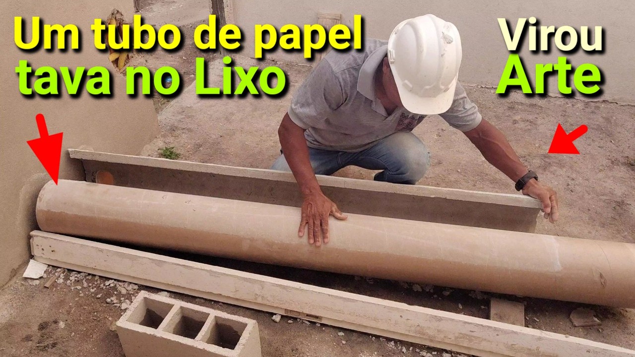 Com um tubo velho de papel Pedreiro cria obra de Arte Veja!