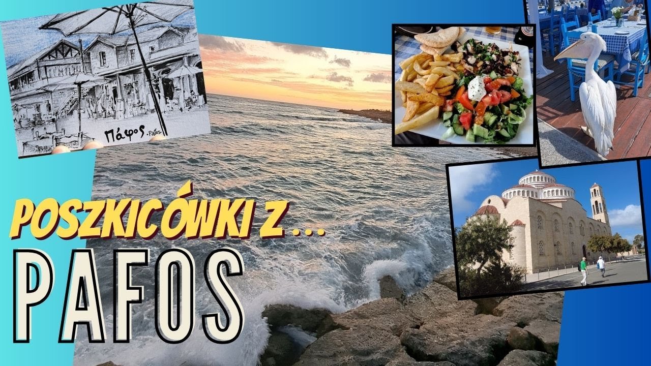 (153) Ostatni dzień w PAFOS. POSZKIC&Oacute;WKI z Cypru wysłane. Miasto żegna nas wiatrem i falami...
