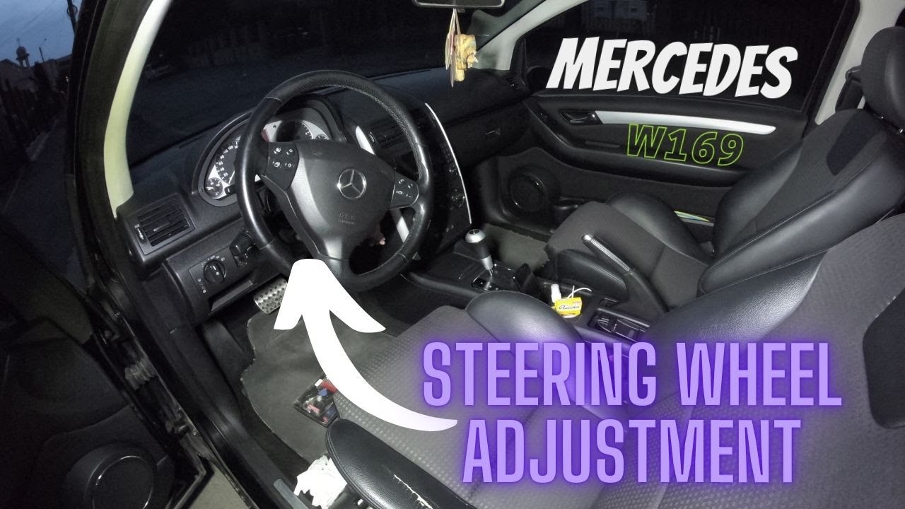Quick fix Steering wheel adjustment on Mercedes A Class W169 , Schnelle Reparatur des Lenkrads ,4K