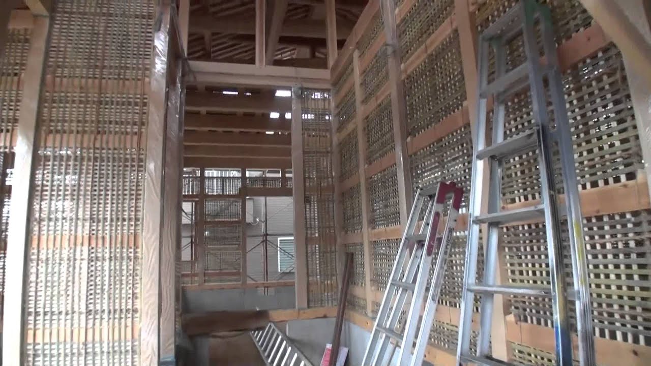 土壁の下地の竹小舞・麻縄を使用_【小林建工_063】