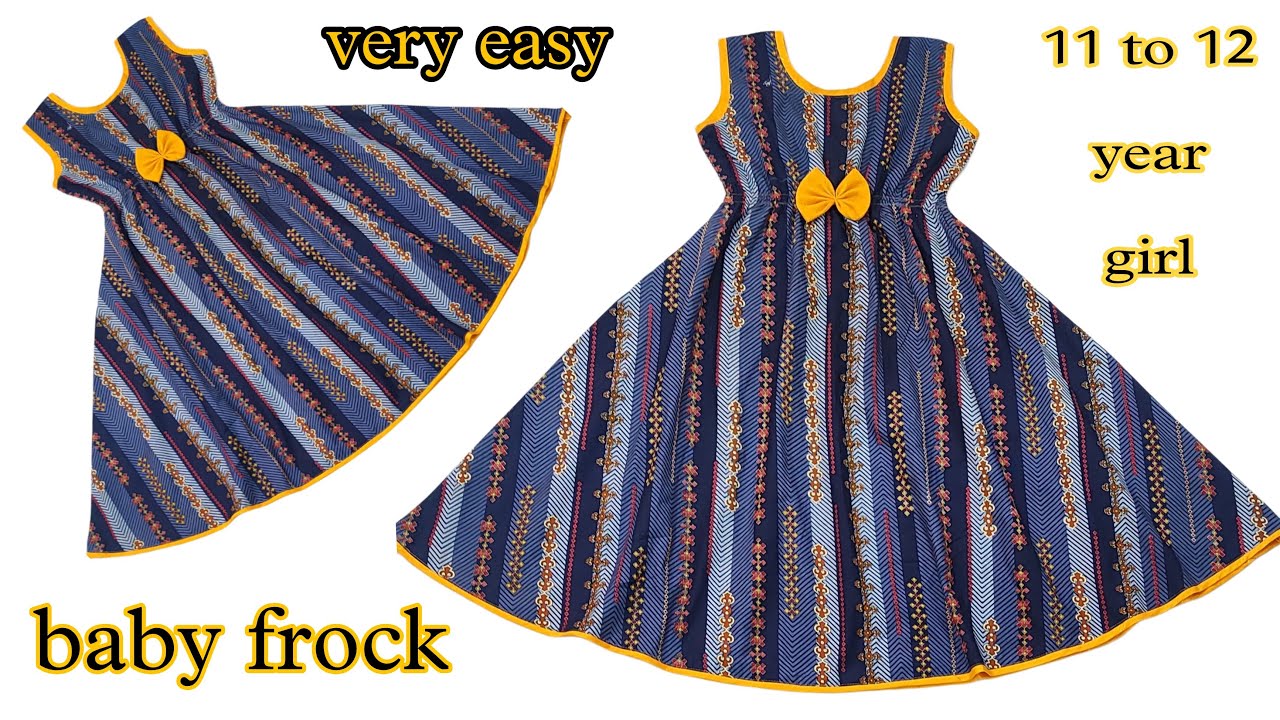 One piece Baby frock chatting and andstitching  11 and 12 year  girl