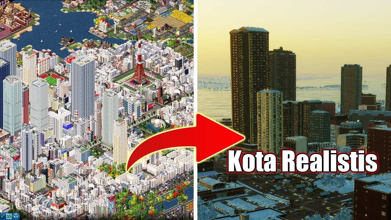 Aku menerapkan gameplay TheoTown menjadi kota Realistis di Cities Skyline 2