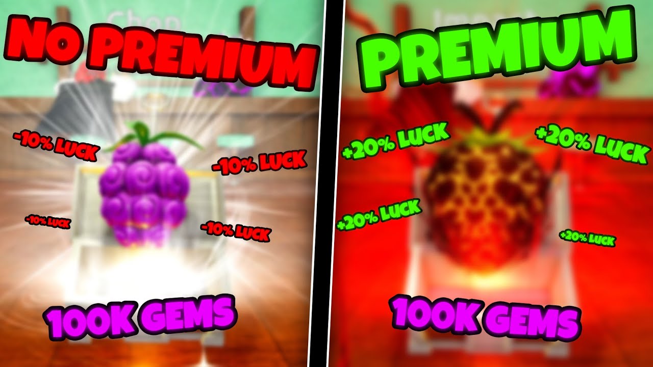 SPENDING 100K GEMS: PREMIUM vs NO PREMIUM In Roblox Fruit Battlegrounds...(5.5K Sub Special)