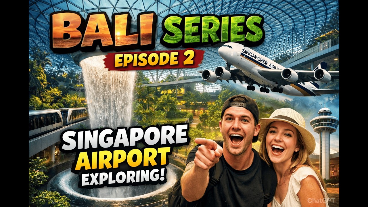 EP 2 | Exploring Singapore Airport 😍 🇸🇬 | First Time Flying International! 😱 | Bali Series 🛫