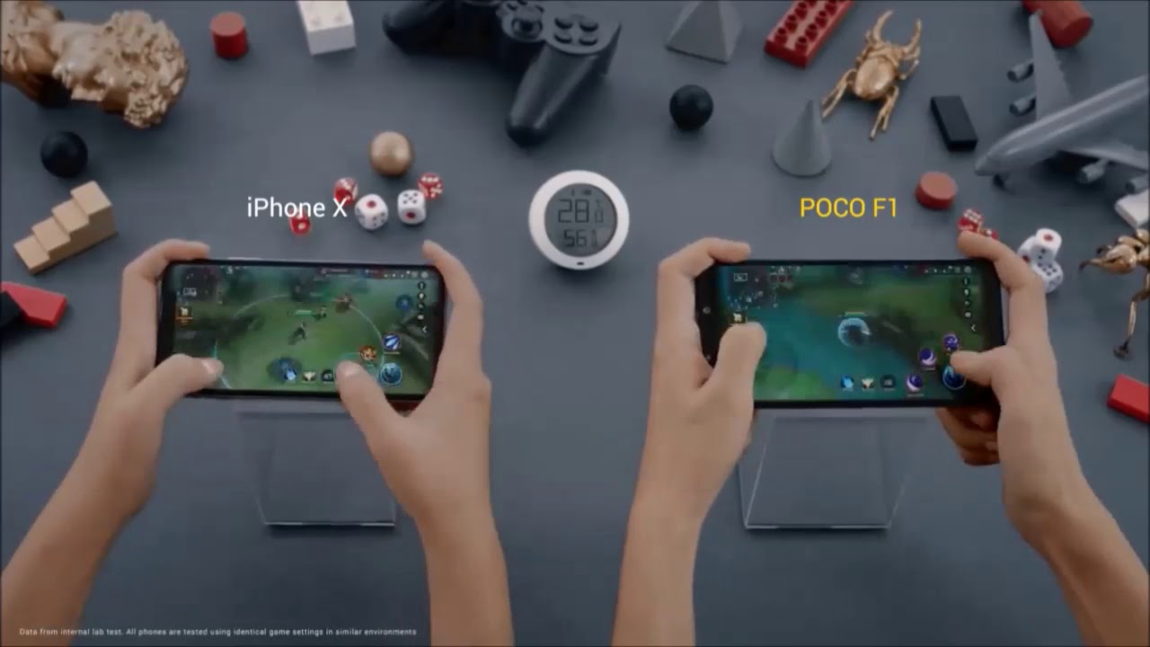 Test game and thermal between Poco f1 and iPhone x