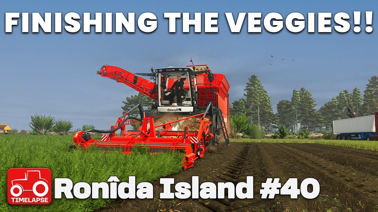 СОБИРАЕМ ПОСЛЕДНИЕ ОВОЩИ!! Остров Ронида FS25 Таймлапс Farming Simulator 25 Эпизод 40
