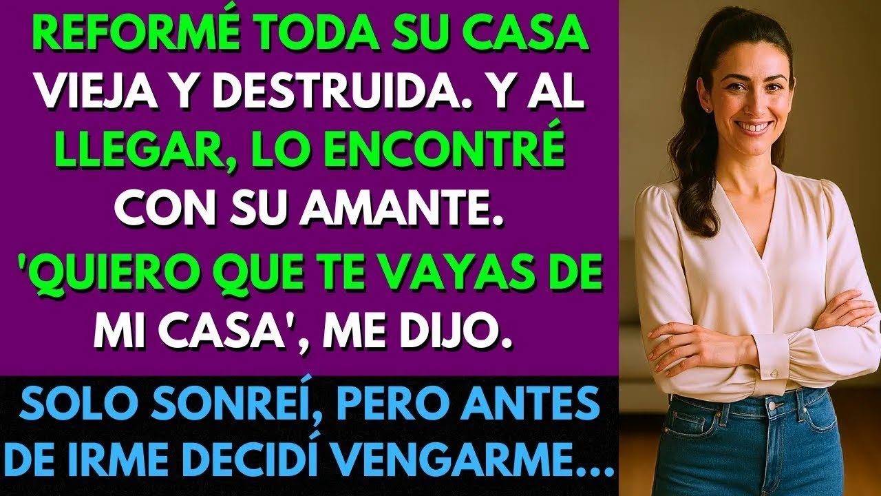 Reformé Toda Su Casa y Me Pidió Que Me Fuera para Vivir Con Su Amante  Solo Sonreí Y