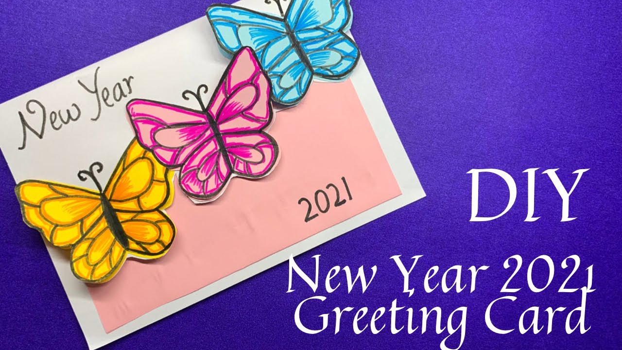 How to make a Happy New Year Card &bull; DIY Greeting Card ideas