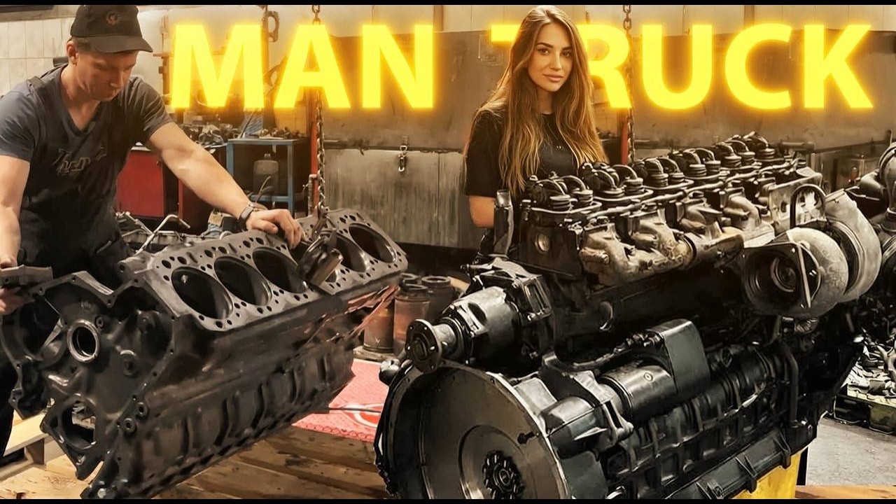 СБОРКА 12-Л ДВИГАТЕЛЯ 460 Л/С MAN D2866 1992 ГОДА СОЗДАННОГО В ГЕРМАНИИ