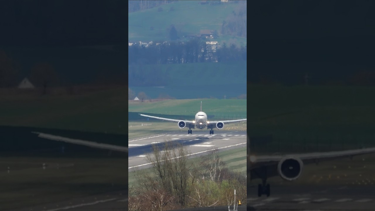 Crosswind Landing RWY14 Zurich Airport 01.04.2025 