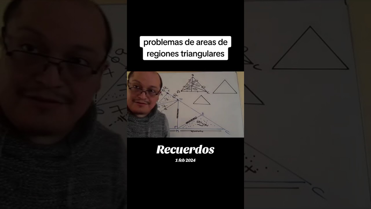 Resolviendo un ejercicio de áreas de regiones triangulares aprendiendo geometría 