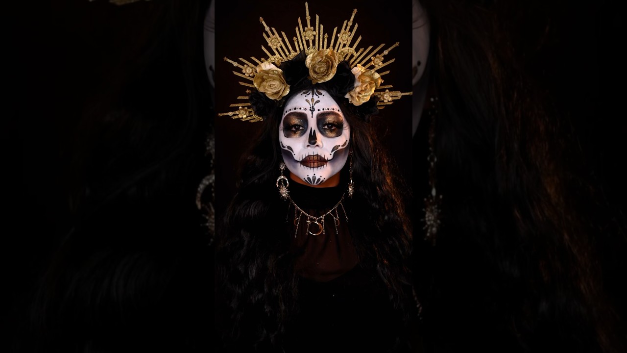 For Dia del Los Muertos 🥀🖤 #catrinamakeup #diademuertos #d&iacute;adelosmuertos #sugarskull #makeup
