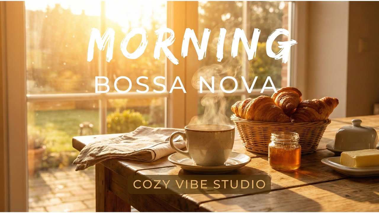 Morning Bossa Nova Jazz ☀️ Sunny Coffee Shop Ambience | Relaxing Music for Waking Up, Work & Study