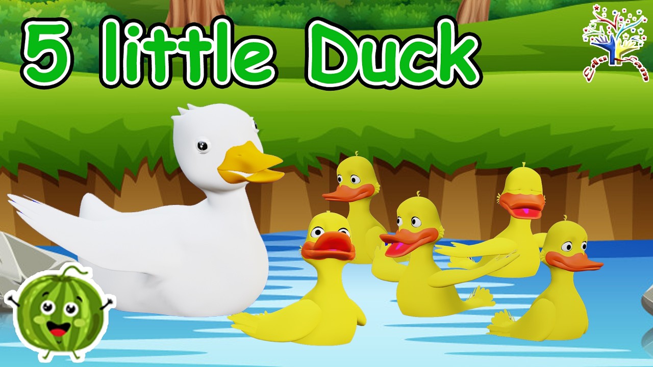 5 Little Ducks | Five little ducks | Newborn Baby Songs | Kids Songs and Nursery Rhymes | EduFam
