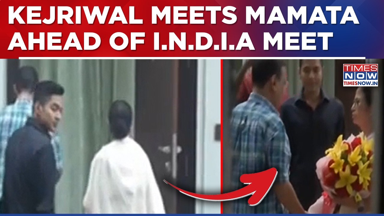 Arvind Kejriwal Meets Mamata Banerjee At Abhishek's Residence Ahead Of INDIA Bloc Monday Meeting