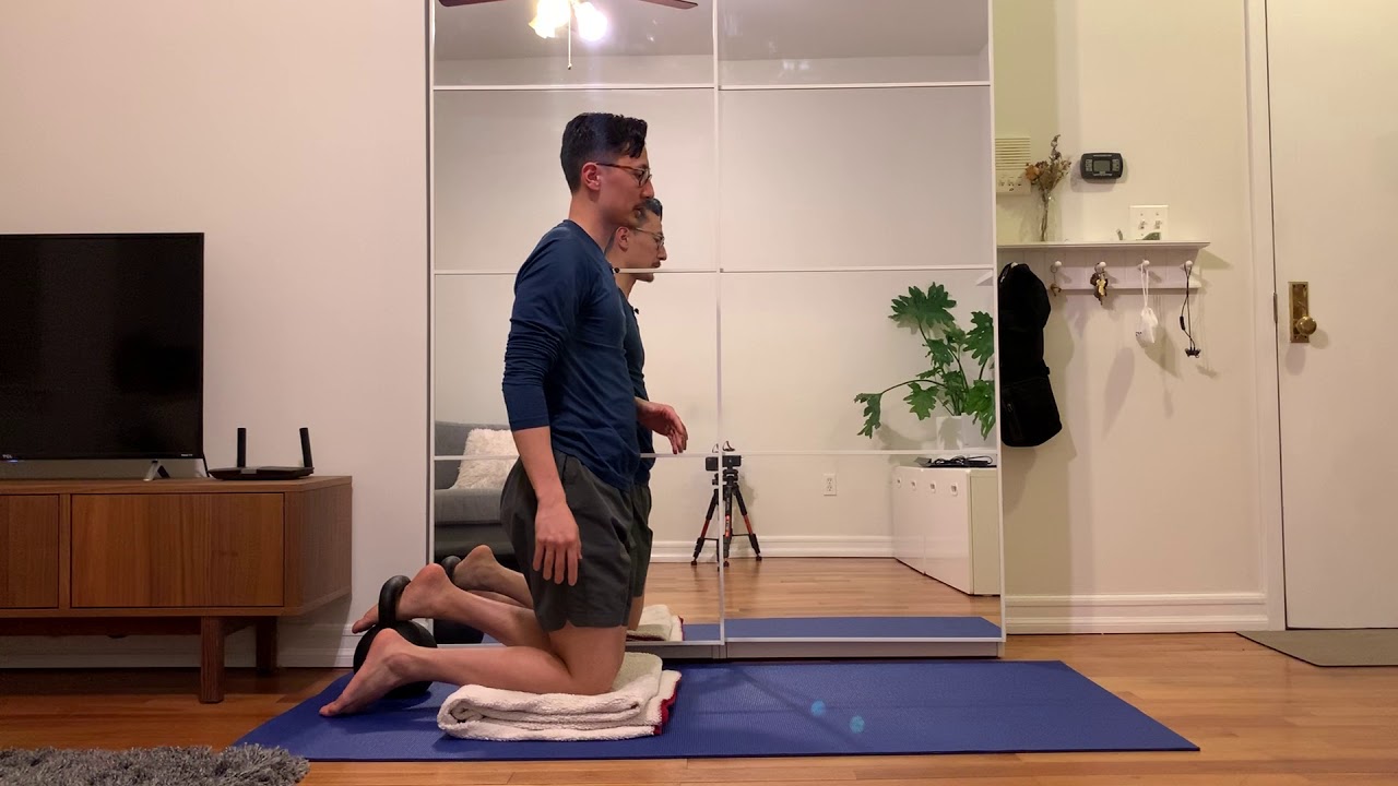 Unilateral Nordic Hamstring Curls (No Partner)
