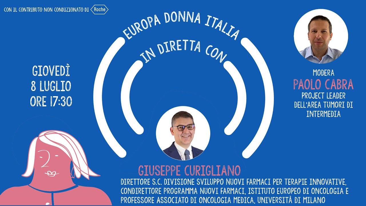 In diretta con Il prof. Curigliano: le terapie per il tumore al seno in fase iniziale