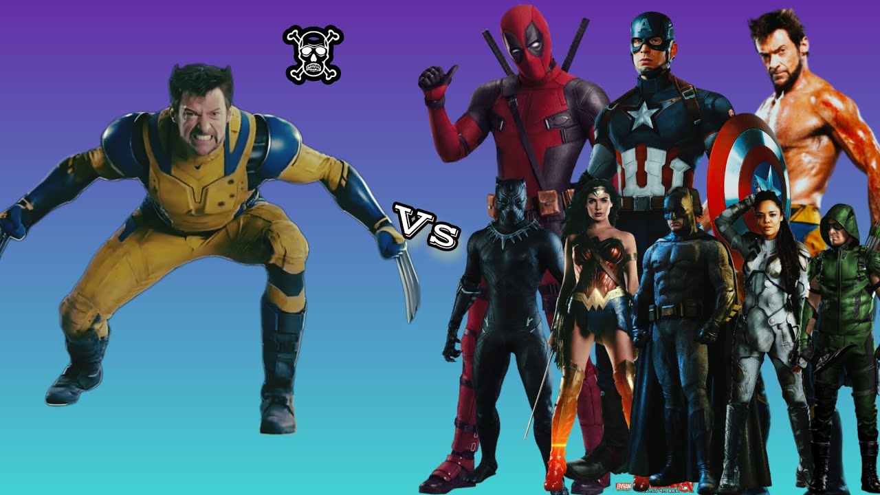 Wolverine vs marvel and dc #wolverine #justiceleague #avengers #dc #marvel #1vs1 #battlevideo