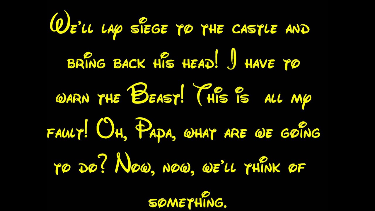 The Mob Song - Beauty And The Beast Lyrics HD
