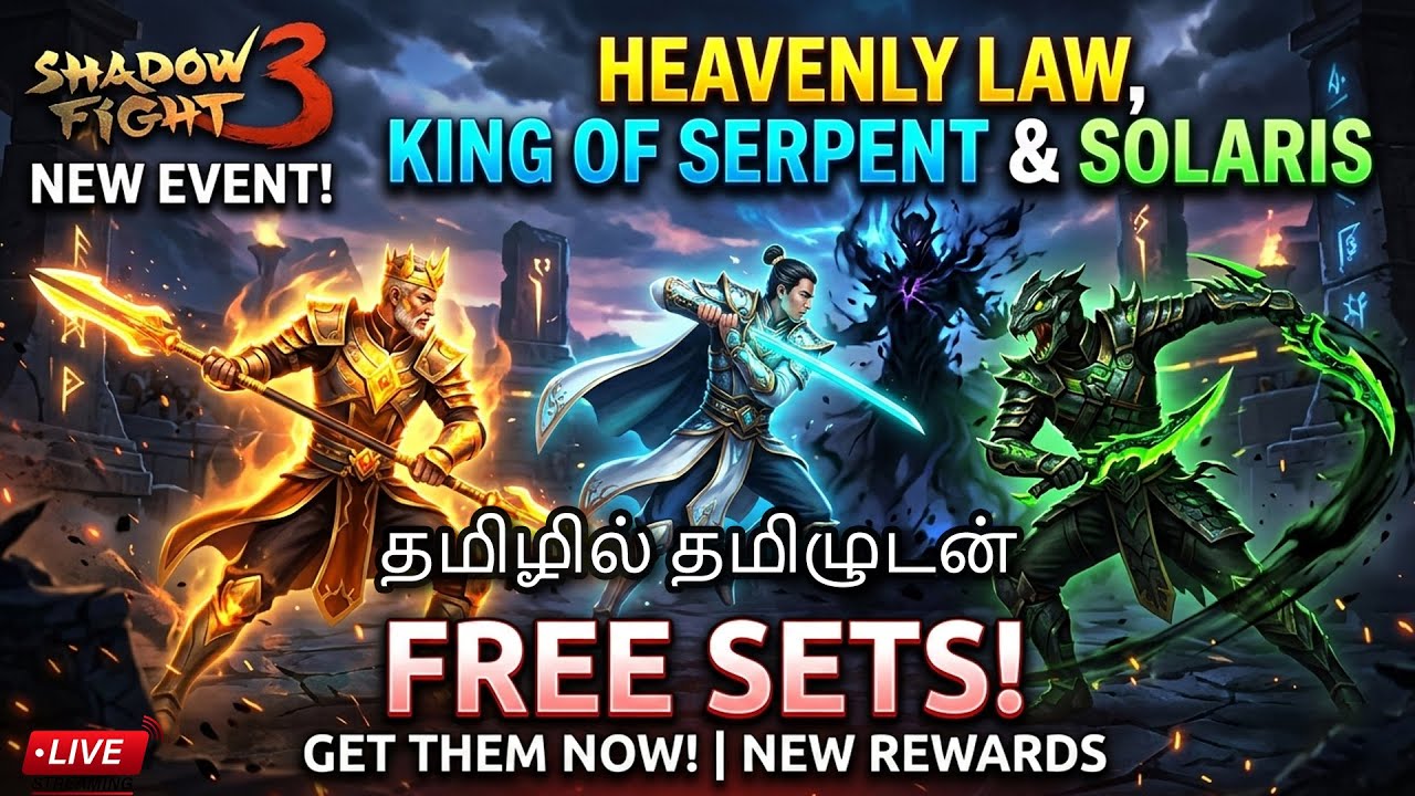 LIVE | Shadow Fight 3 : FREE Legendary Sets | SF3 New Event update in Tamil