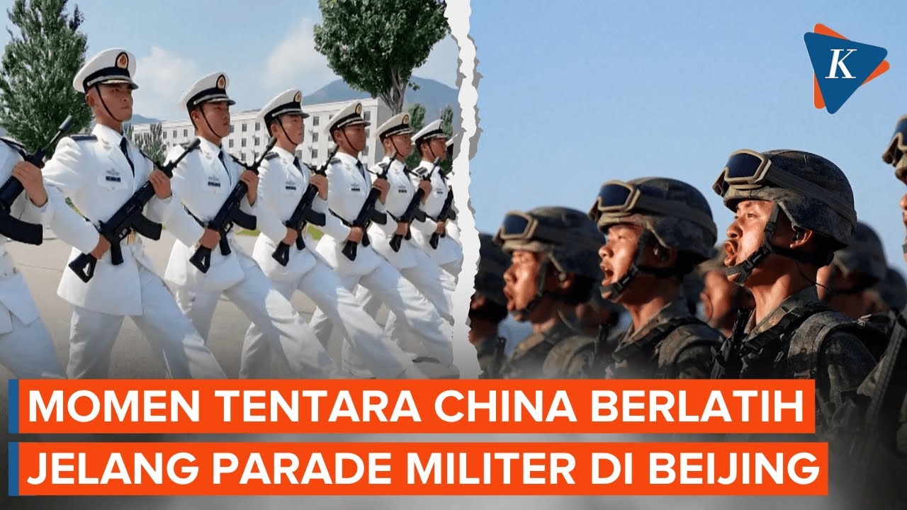 Momen Tentara China Latihan Jelang Parade Militer Besar-besaran