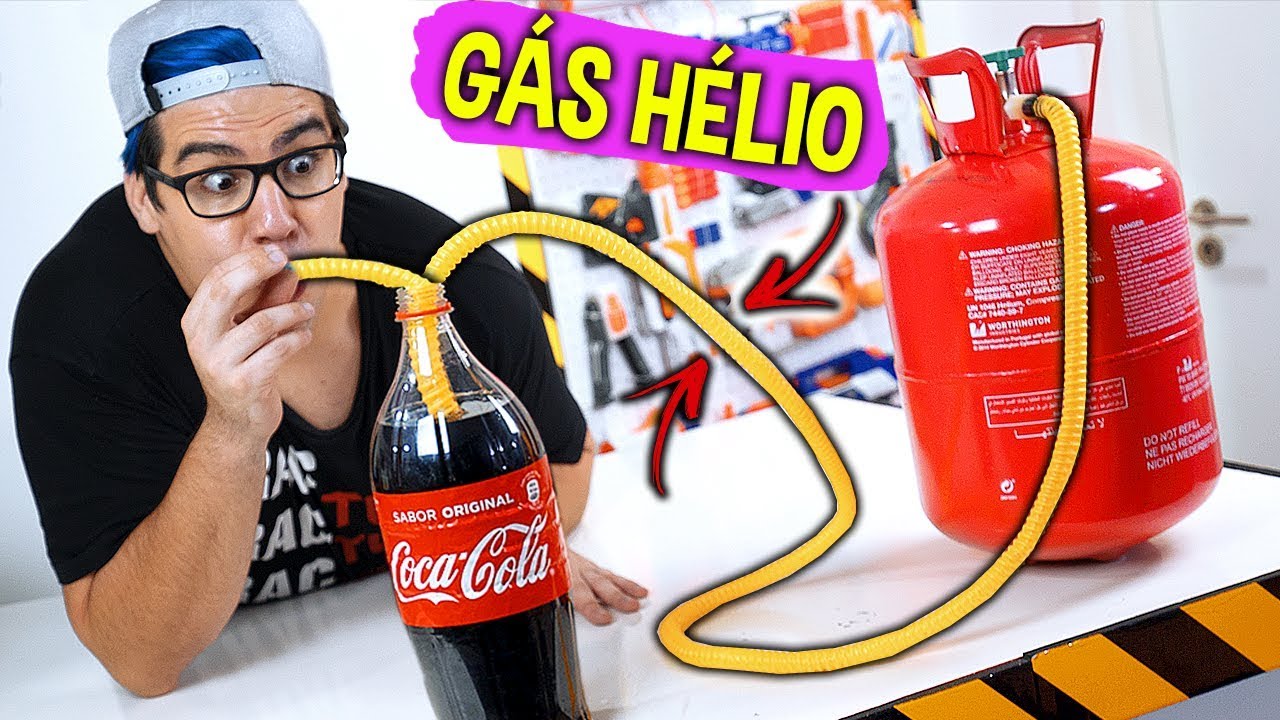 TOMEI COCA COLA COM GÁS HÉLIO !! ( DEIXA VOZ FINA ? )
