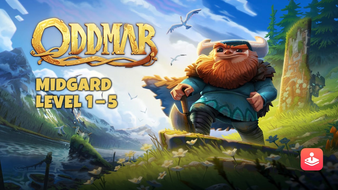 Играем в Oddmar - Midguard, уровни 1-5 🛡️⚔️ APPLE ARCADE IPAD PRO 🏆🥇 Победитель премии APPLE Desi...