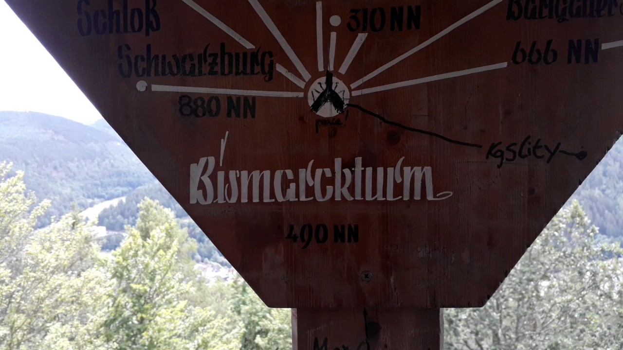 Wandern im Thüringer Wald Teil 8.der Bismarckturm bei Sitzendorf