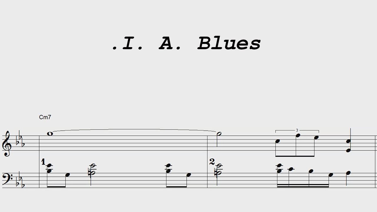 I. A. Blues  - ModJazz - Piano sheet music