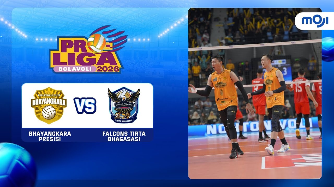 Bhayangkara Presisi 3-0 Falcons Tirta Bhagasasi | Highlight Proliga Putra 2026 | MOJI