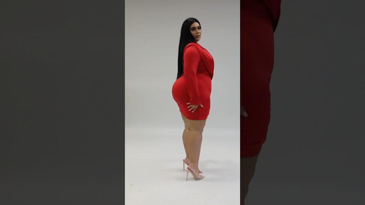 Vestidos para damas plus size en rojo formal y azul casual #plussize #fashion #moda