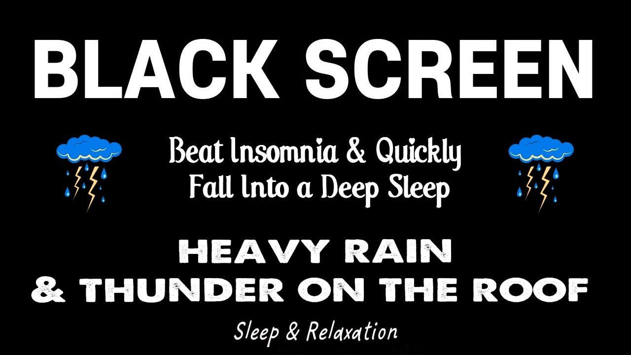 Rain Sounds for Sleeping & Black Screen to Sleep