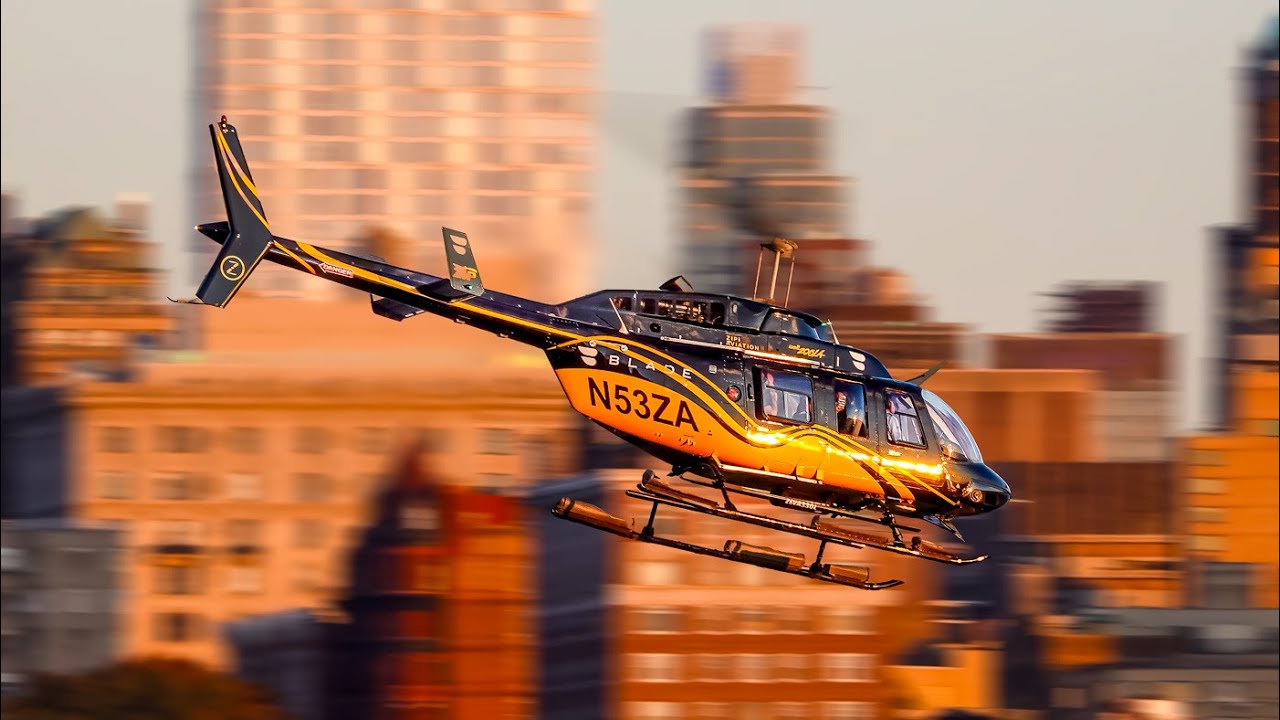 20+ Minutes of NYC Sunset Helicopter Spotting at Downtown Manhattan Heliport | 10/28/2023