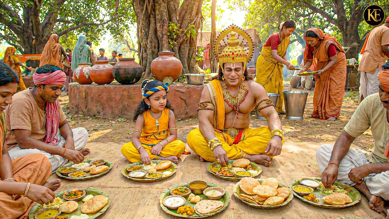 जब बाल कान्हा और हनुमान जी ने साथ बैठकर किया दिव्य भोजन! || यशोमती मईया के नंदलाला || Krishan leela