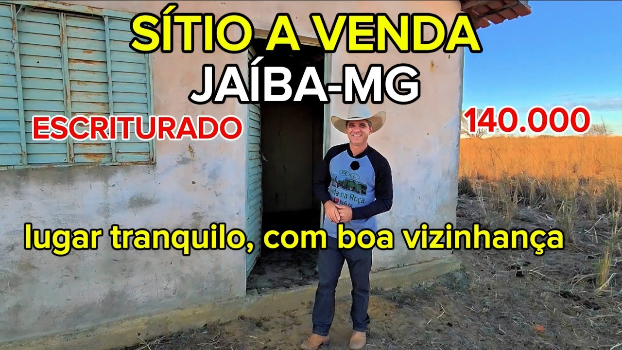 SÍTIO COM ESCRITURA A VENDA. 21 HECTARE. 140.000. JAÍBA-MG