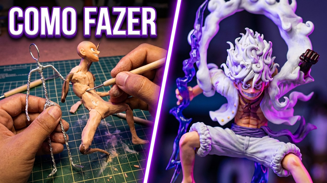 COMO FAZER O LUFFY GEAR 5 COM BISCUIT ( Anime One Piece ) Sculpting Luffy Gear 5